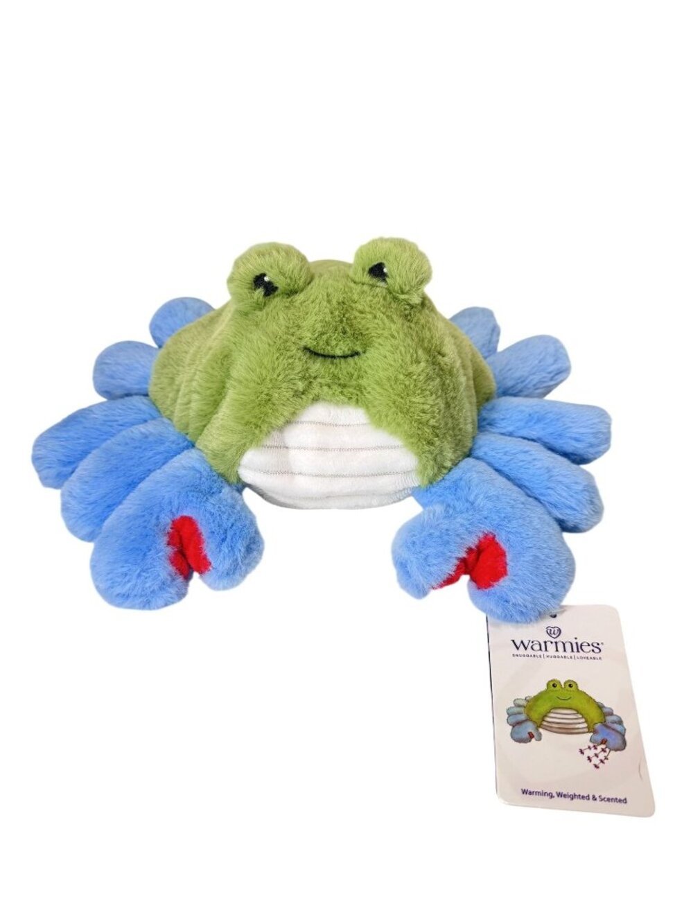 Warmies Blue Crab Microwavable Plush Toy Heating Cooling Weighted Lavender Scent
